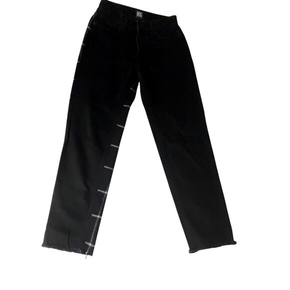 BDG Urban Outfitters Womens Mom High-Rise Jeans Waist 27 Black/Checkered Pattern - Picture 4 of 11